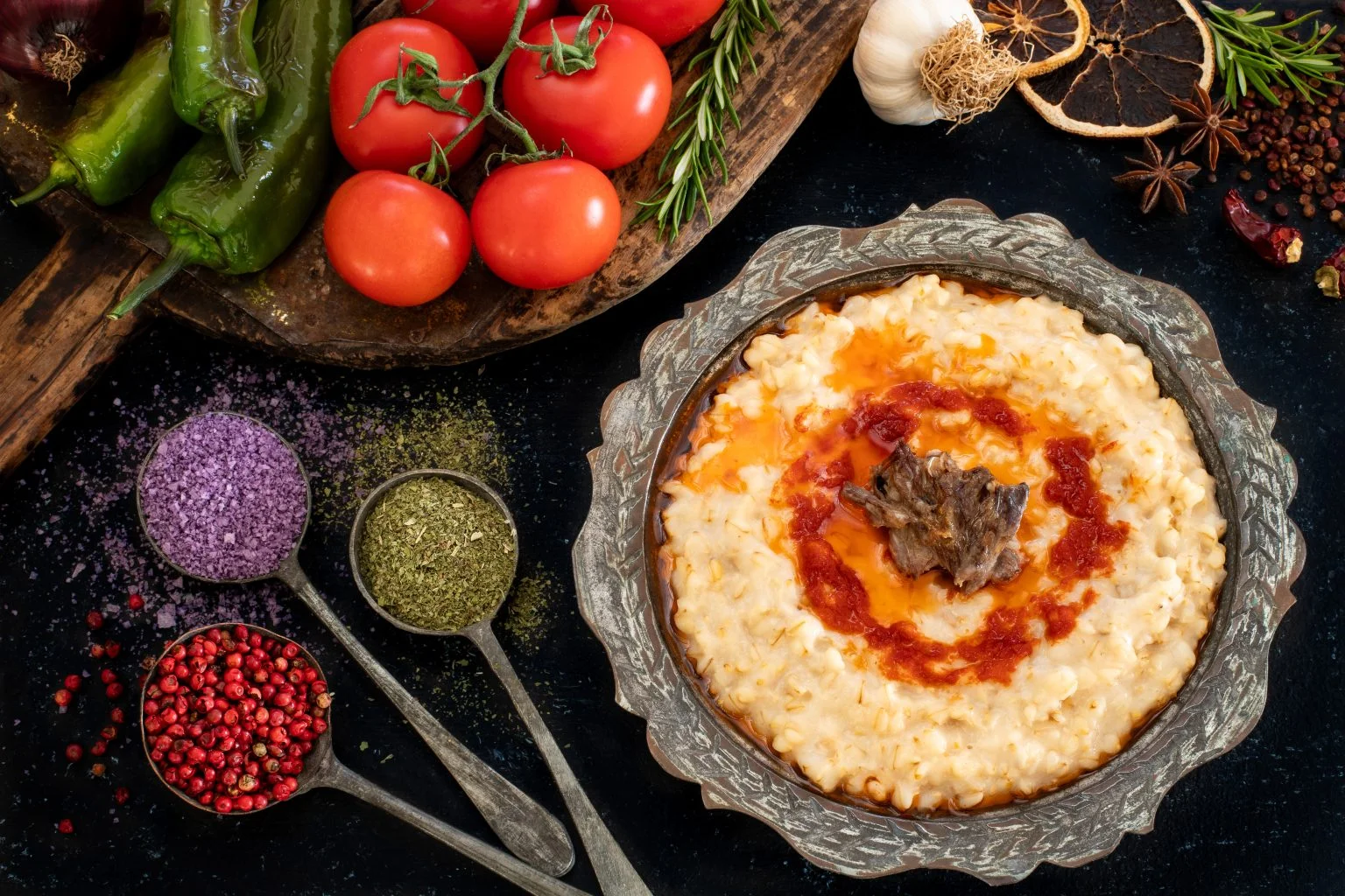 evde keşkek yapımı